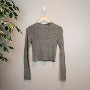 Vintage // Gray Cropped Sweater